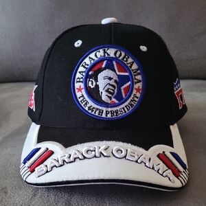 Hunter City Hunter Embroidered Logo Cap - Black, White & Red/Blue Accents